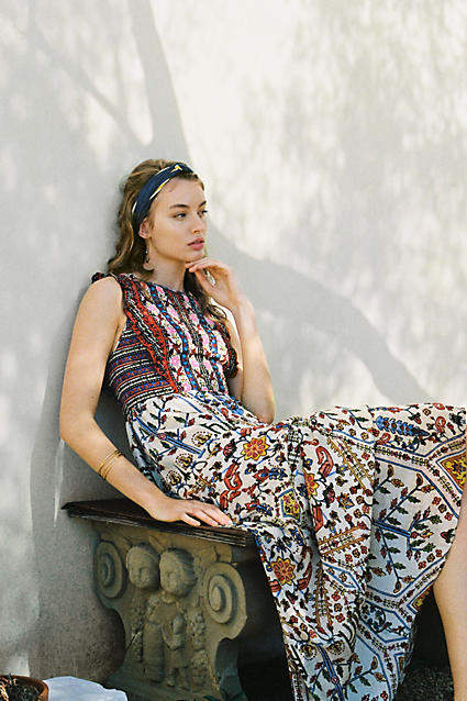 embroidered maxi dress